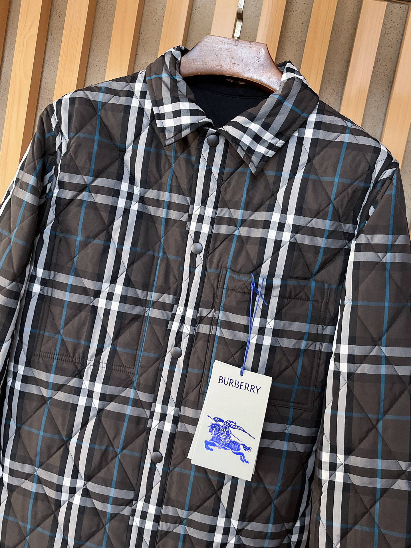 。BBR 2024秋冬新款🌟经典格子双面翻领棉衣🔥码数：48-56