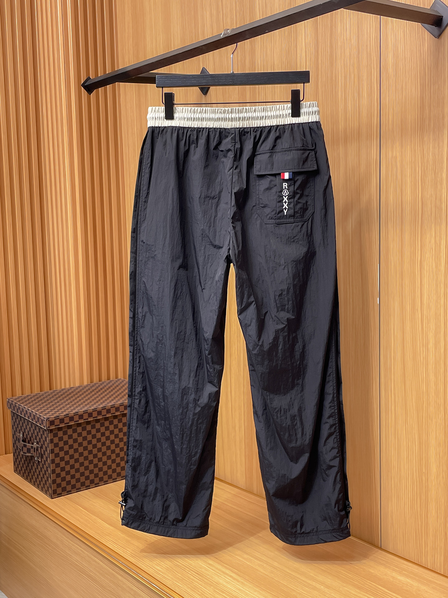 Moncler Men's Black Casual Pants, Elastic Waistband, Versatile Style 3 i1757687788825 7971 0 1