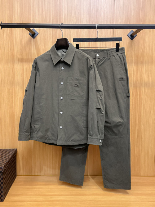 Balenciaga Men's Olive Green Denim Jacket and Pants Set, 2025 Fall/Winter Collection 1 Balenciaga Men's Olive Green Denim Jacket and Pants Set, 2025 Fall/Winter Collection