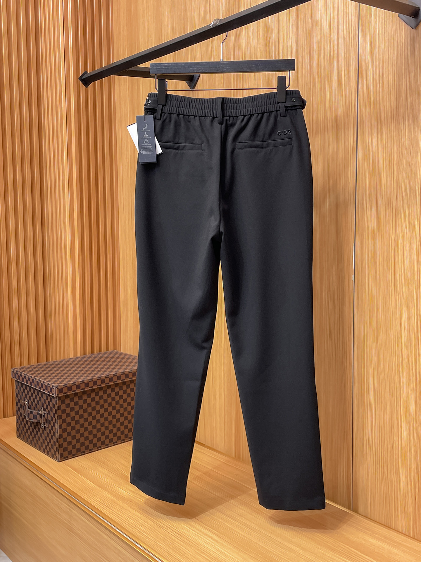 Dior Men's Black Casual Pants Elastic Waistband Outdoor Trousers 10 i1758041189964 2413 0 8