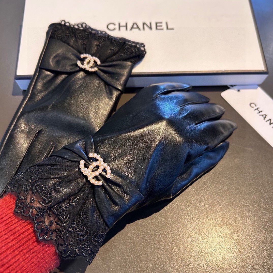 Chanel Gloves Women Cashmere Sheepskin