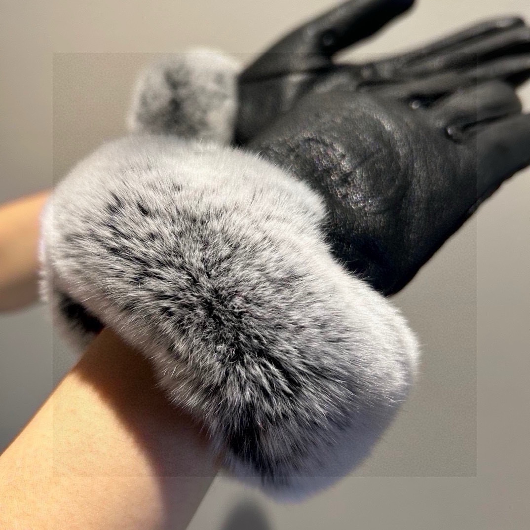 Lujo barato
 Hermes Guantes Deerskin Pelo de conejo Piel oveja Colección otoño – invierno