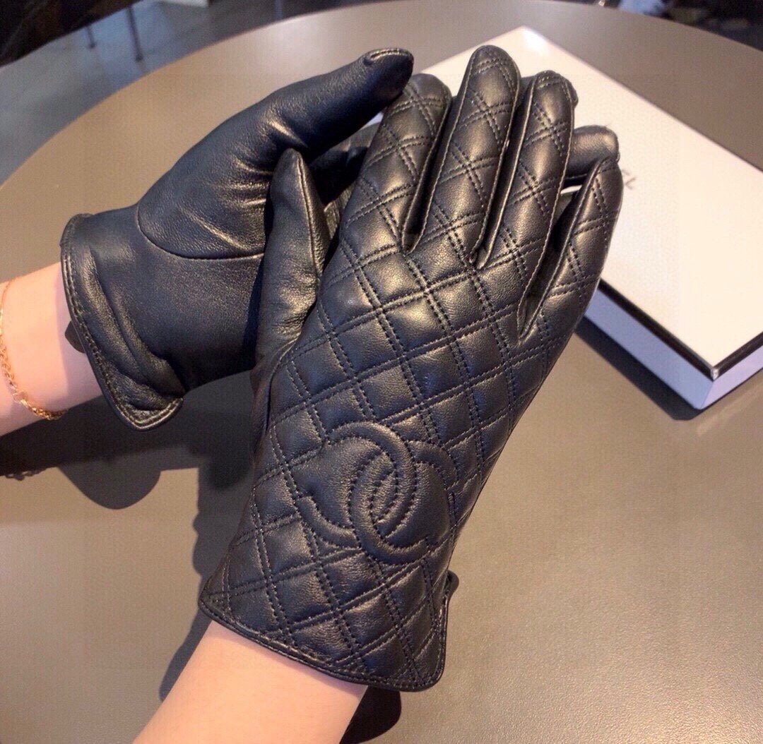 Chanel Guantes Mujeres Cachemira Piel de oveja