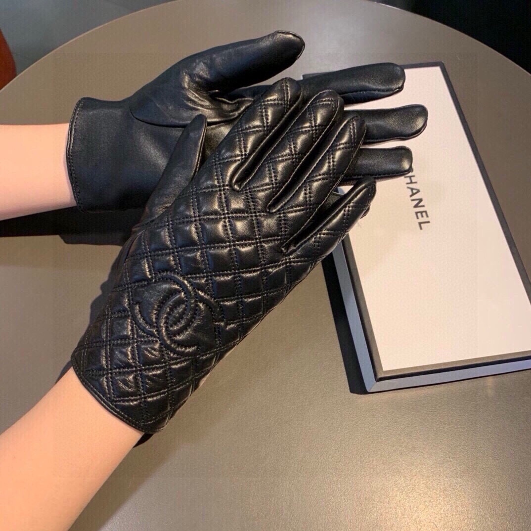 Chanel Guantes Mujeres Cachemira Piel de oveja