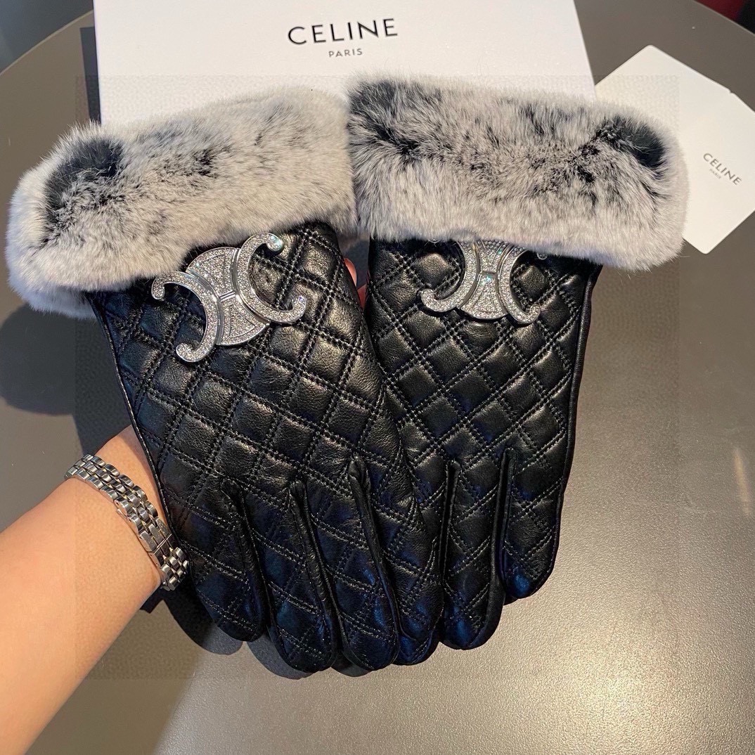 Céline’s 2024 Fall/Winter Lard-Skin Touch Screen Gloves: Quality Comparison and Classic Style - 图片 1