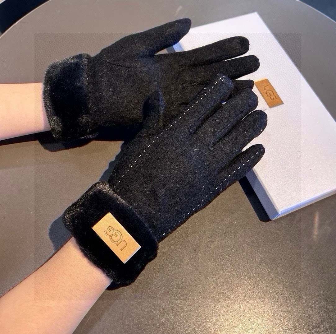 UGG2024 Lazy Hair Gloves: High-Quality Puffy Wool and Rabbit Hair Comparison. - 图片 7
