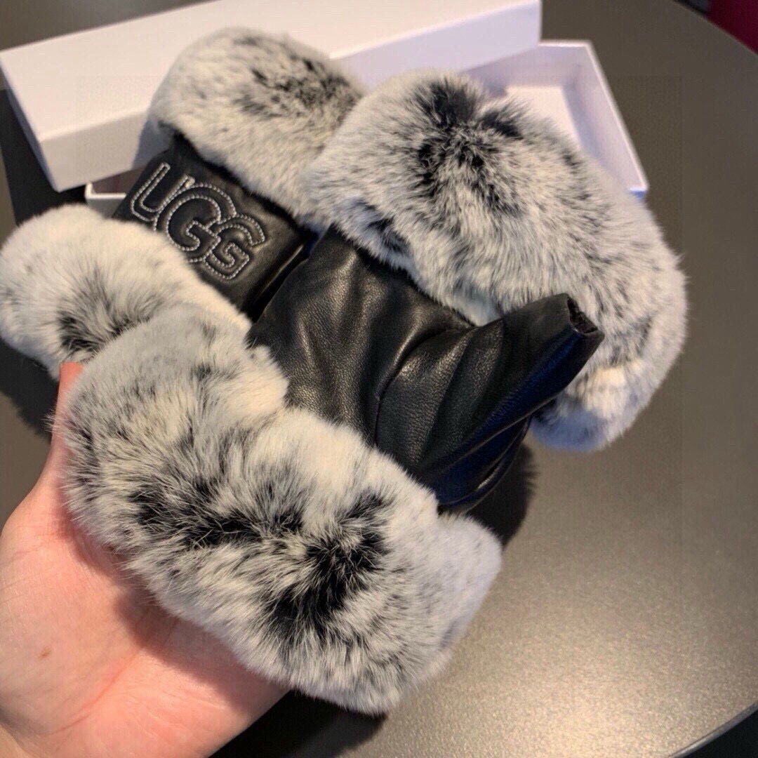 Luxurious UGG 2024 Goat Skin Gloves: Velvet Lined, Embroidered, High-Demand! - 图片 9