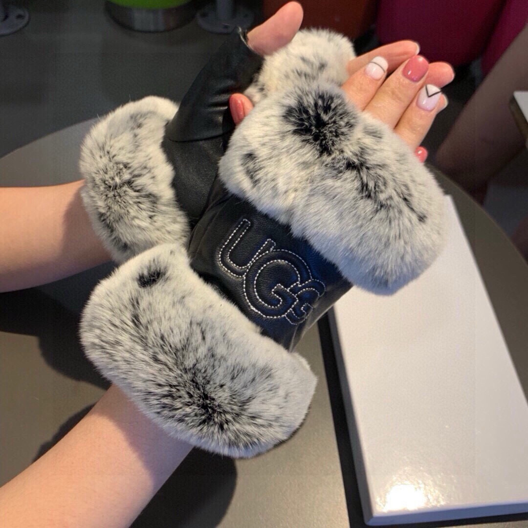 Luxurious UGG 2024 Goat Skin Gloves: Velvet Lined, Embroidered, High-Demand! - 图片 8