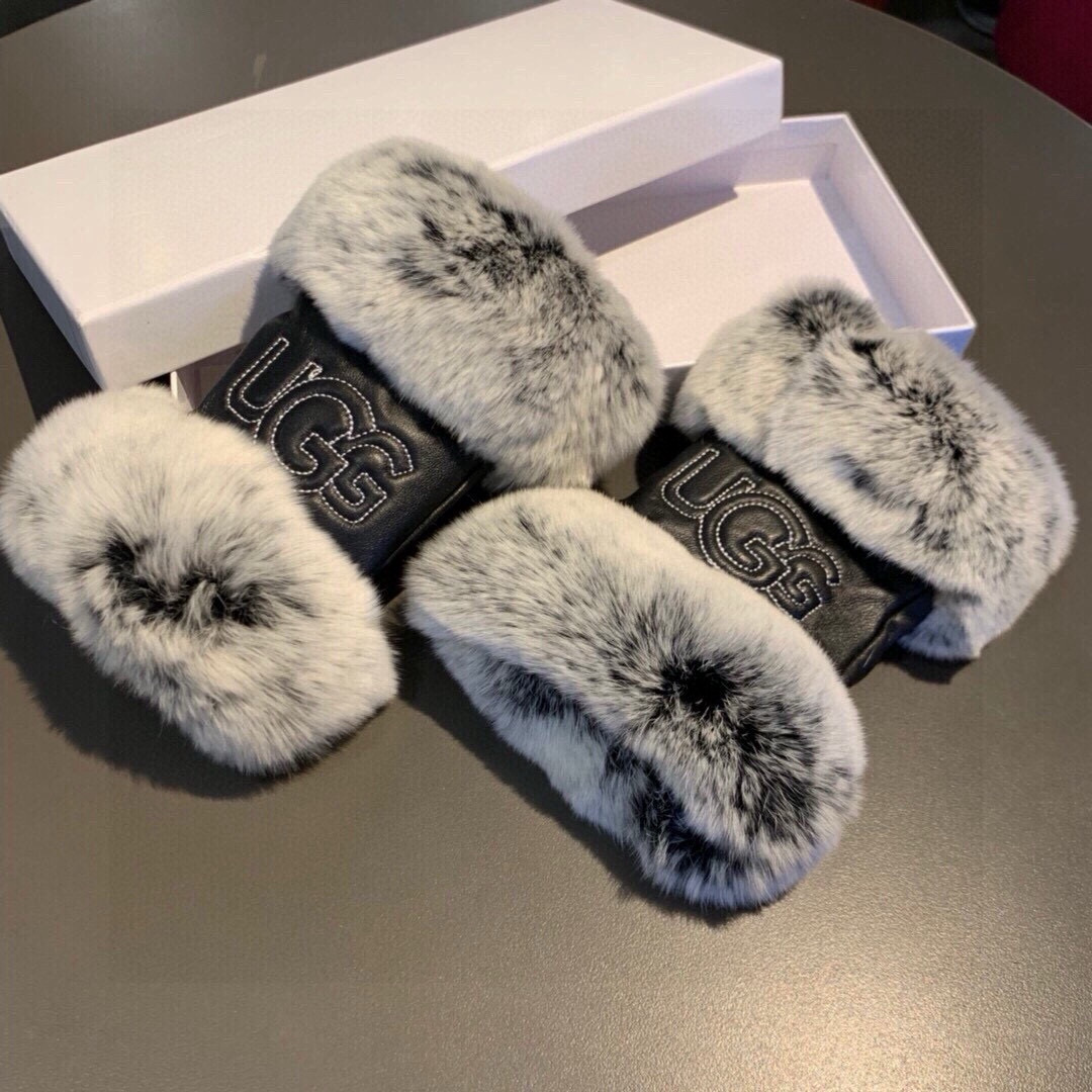 Luxurious UGG 2024 Goat Skin Gloves: Velvet Lined, Embroidered, High-Demand! - 图片 4