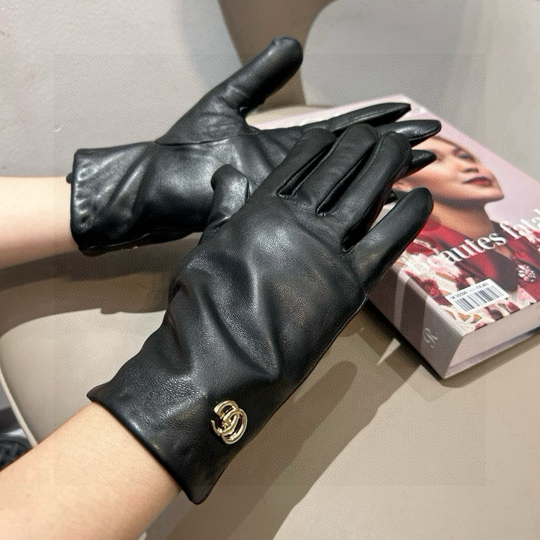 New Gucci Gucicuchi Series 238: Top-notch Imported Sheep Hide Gloves for 2024 - 图片 4