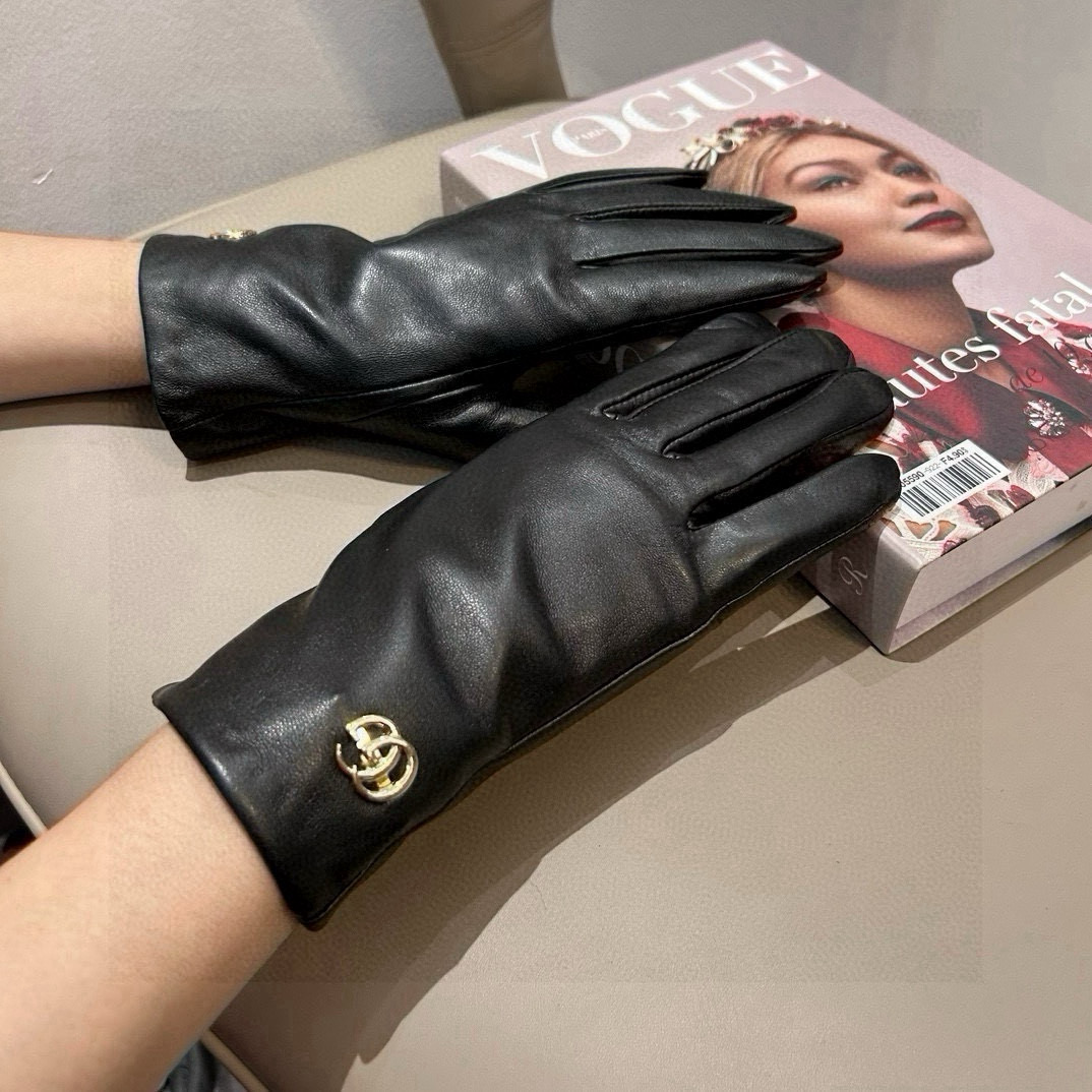 New Gucci Gucicuchi Series 238: Top-notch Imported Sheep Hide Gloves for 2024 - 图片 2