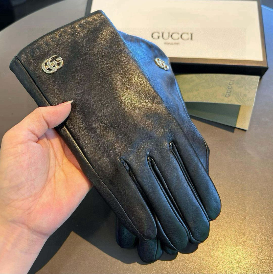 New Gucci Gucicuchi Series 238: Top-notch Imported Sheep Hide Gloves for 2024 - 图片 6