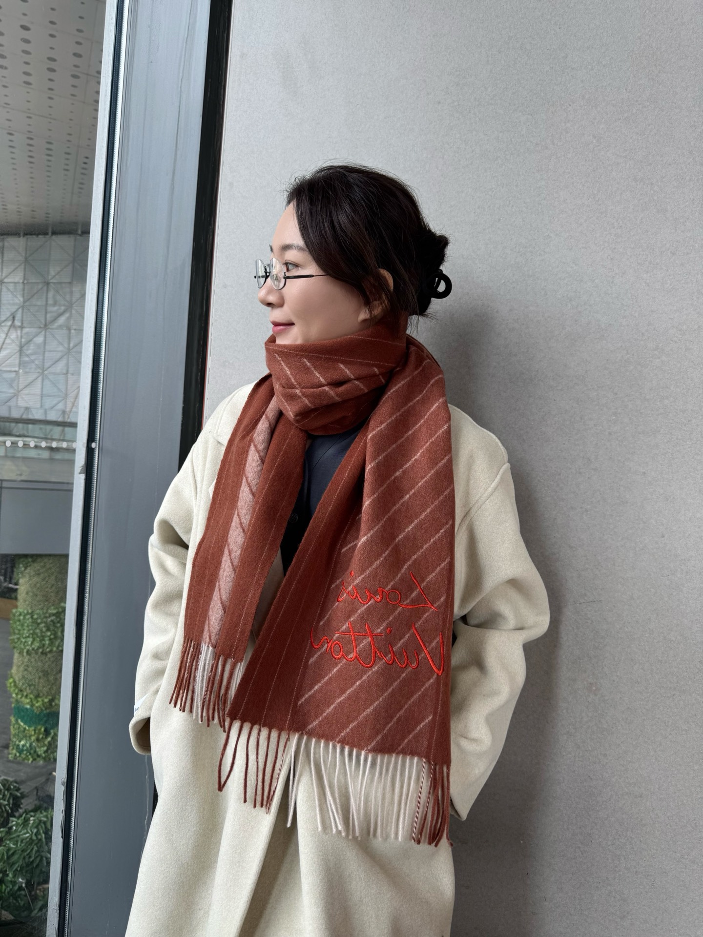 Louis Vuitton Lv羊绒围巾送给 重磅上新 渠道 硬货～出口意大利 客供面料100%羊绒 手感软糯