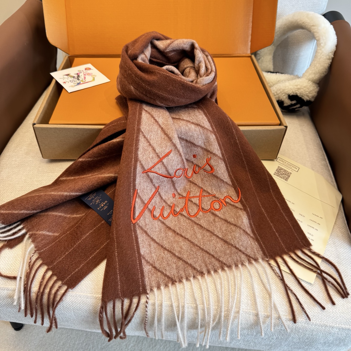 Louis Vuitton Lv羊绒围巾送给 重磅上新 渠道 硬货～出口意大利 客供面料100%羊绒 手感软糯