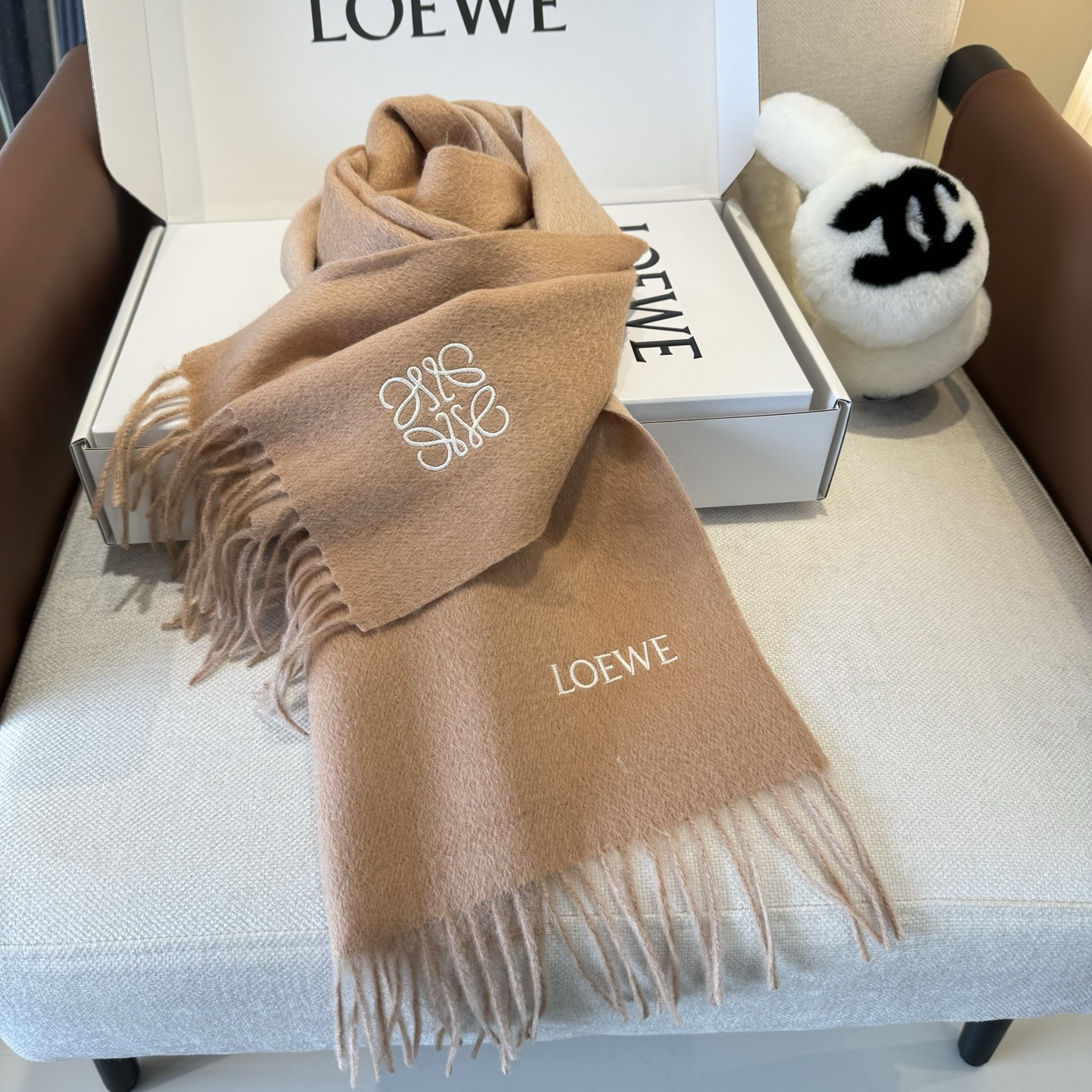 Loewe scarf Loewe Loewe loewe logo 30x 180cm — photo 7