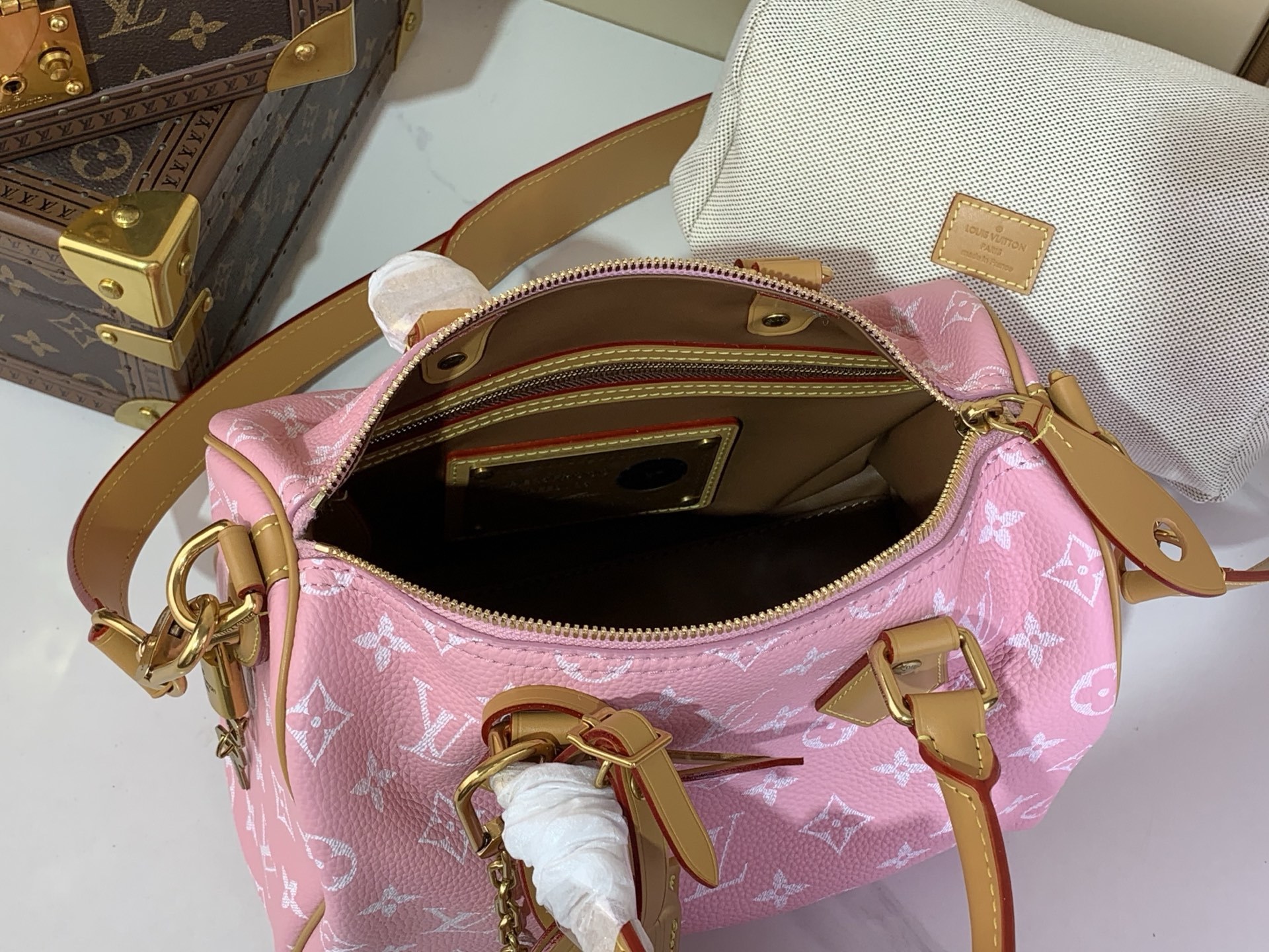 【SPEEDY BANDOULIÈRE25 手袋 】M24437 M13912 M24440粉色本款 S