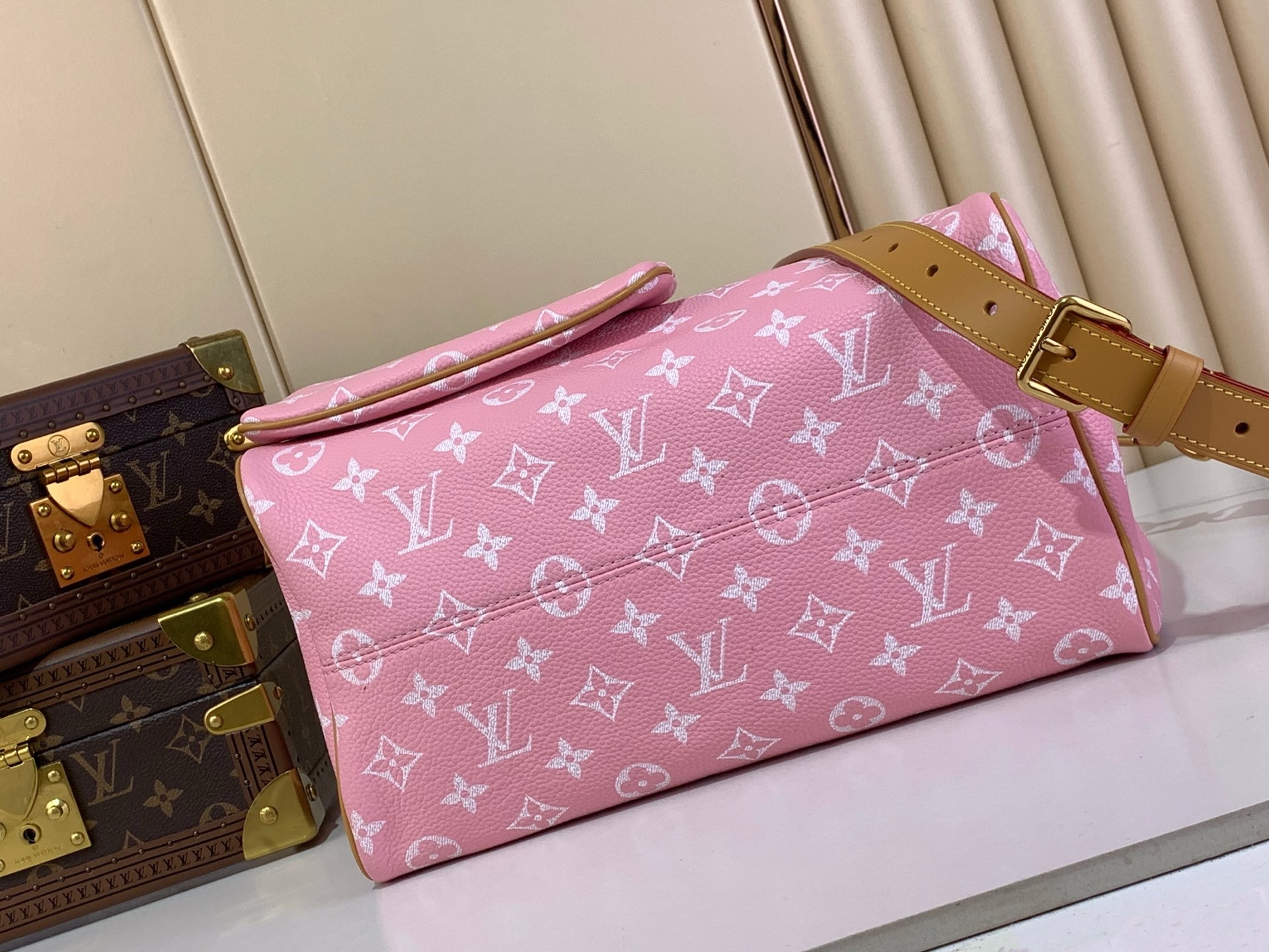 【SPEEDY BANDOULIÈRE30 手袋 】M14064粉色(全皮)本款 Speedy Band