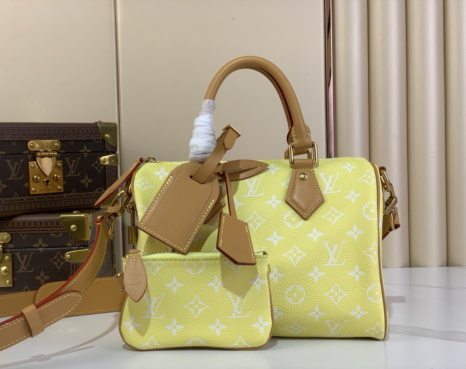 【SPEEDY BANDOULIÈRE25 手袋 】M24437 M13912 M24440柠檬黄本款 