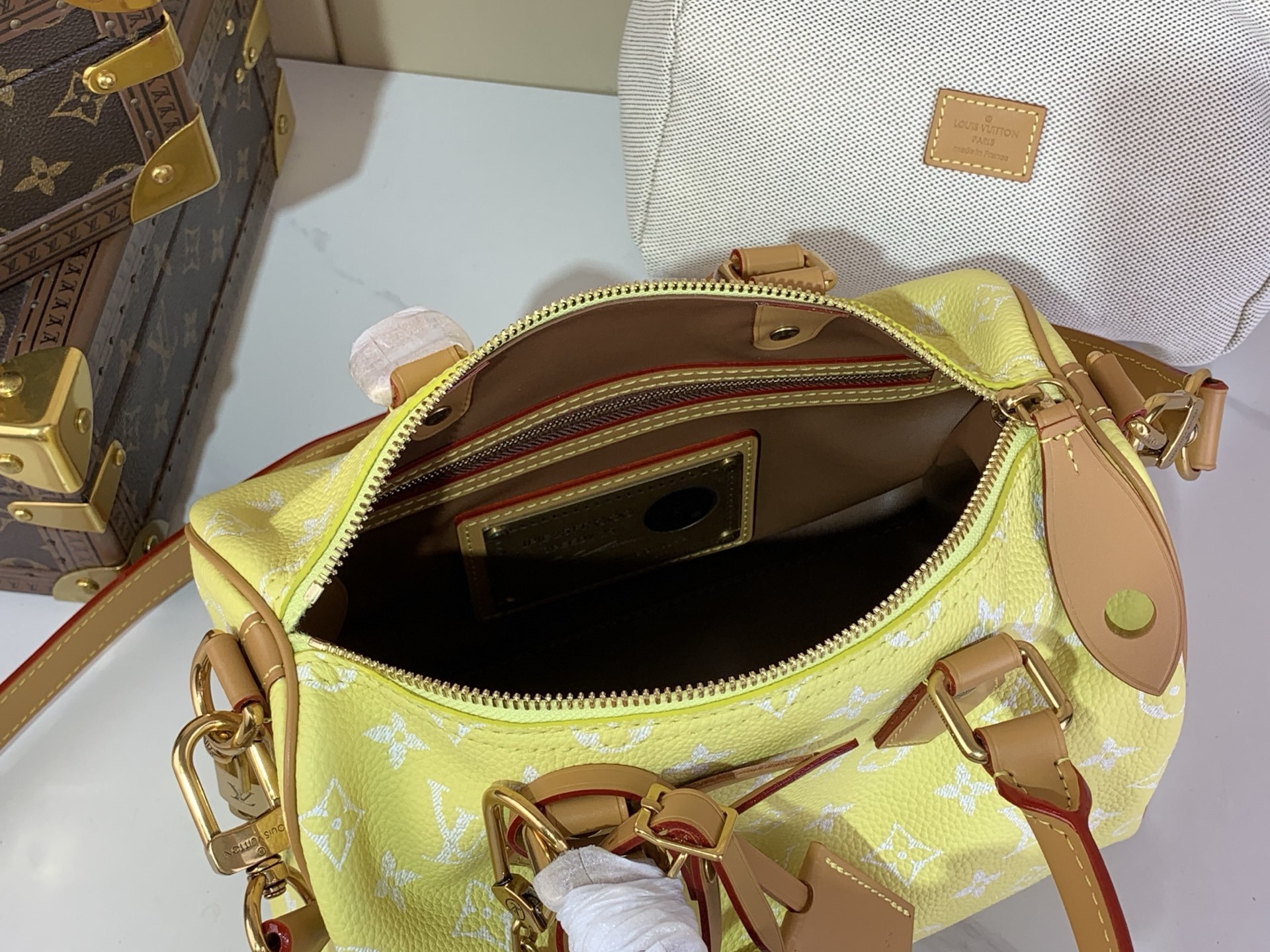 【SPEEDY BANDOULIÈRE25 手袋 】M24437 M13912 M24440柠檬黄本款