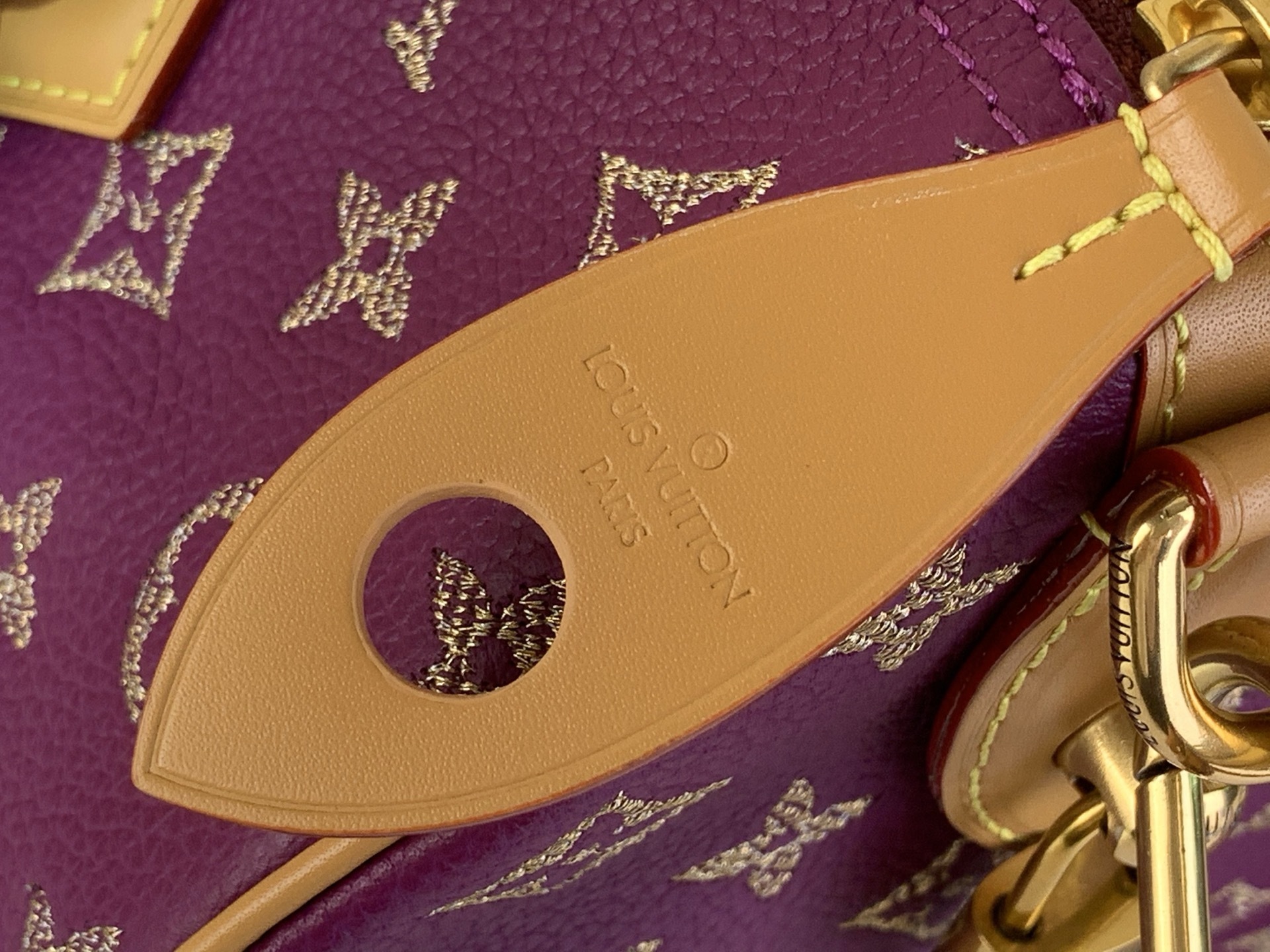 【SPEEDY BANDOULIÈRE30 手袋 】M14064紫色(全皮刺绣)本款 Speedy Ba