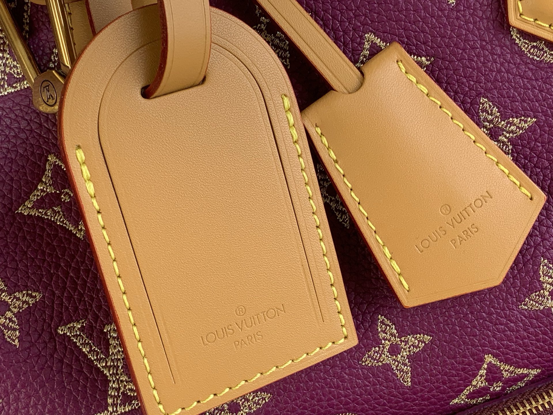 【SPEEDY BANDOULIÈRE30 手袋 】M14064紫色(全皮刺绣)本款 Speedy Ba