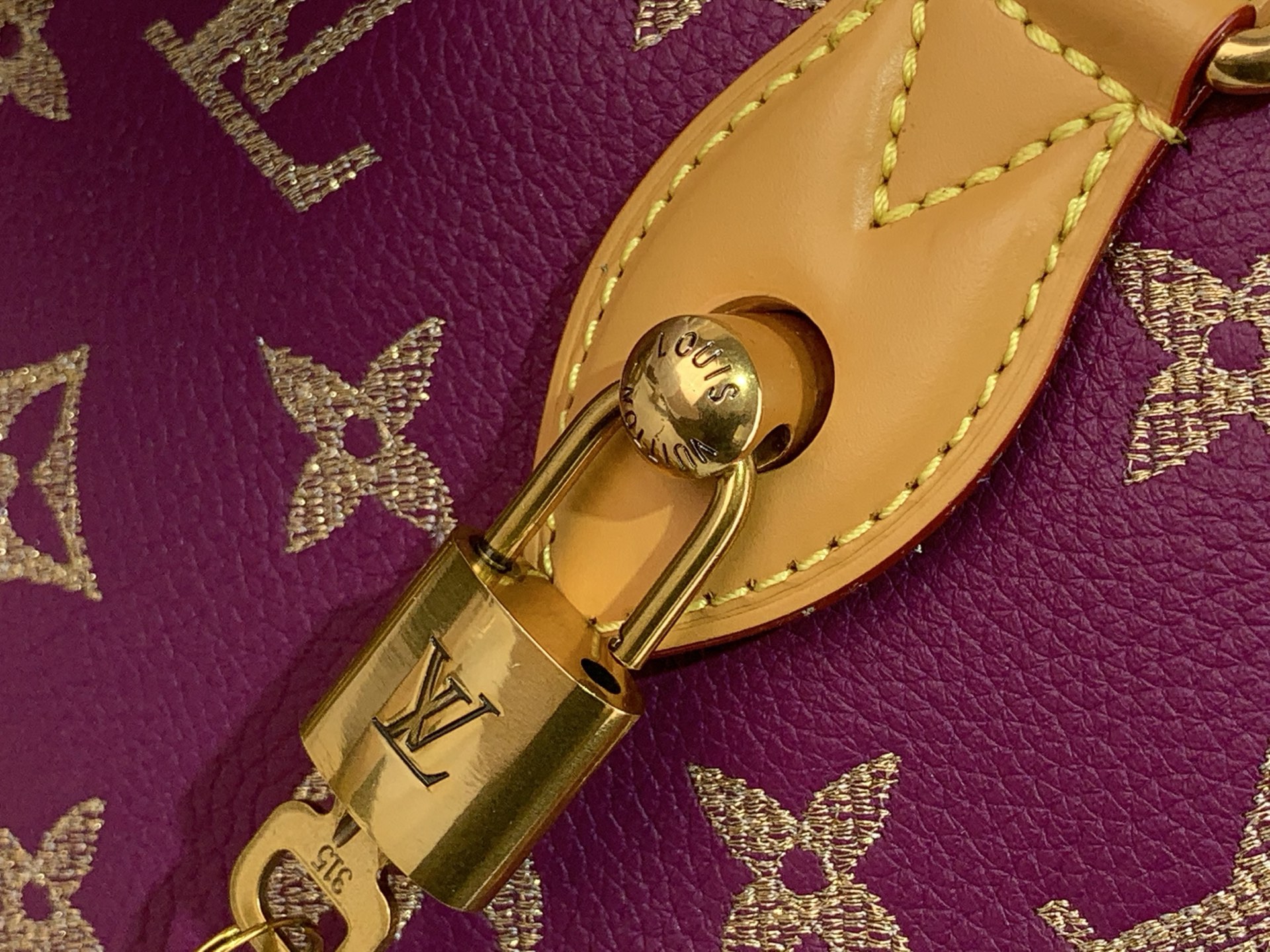 Louis Vuitton Speedy P9 Bandoulière 40 Purple Monogram Leather Satchel Bag 7 i1752490488645 3929 0 6
