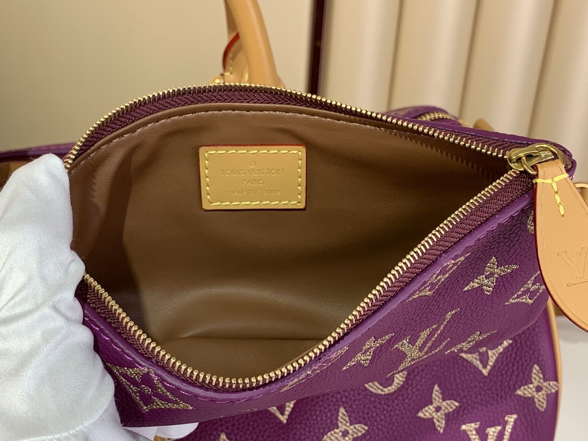 Louis Vuitton Speedy P9 Bandoulière 40 Purple Monogram Leather Satchel Bag 6 i1752490488727 5847 0 5
