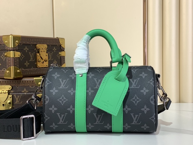 Louis Vuitton Keepall 25 Monogram Eclipse Reverse Canvas Duffle Bag 1 Louis Vuitton Keepall 25 Monogram Eclipse Reverse Canvas Duffle Bag