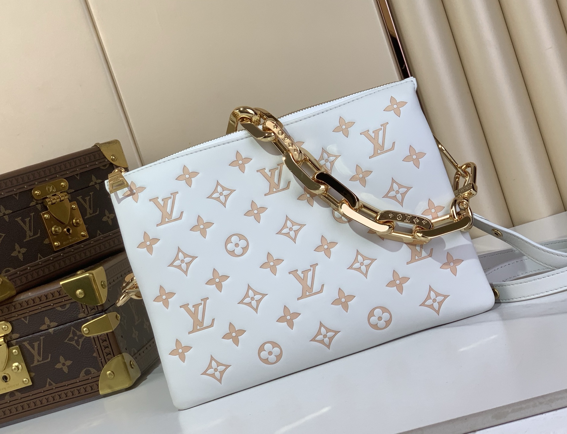 Louis Vuitton Coussin Small Bag - Monogram Empreinte Leather, White