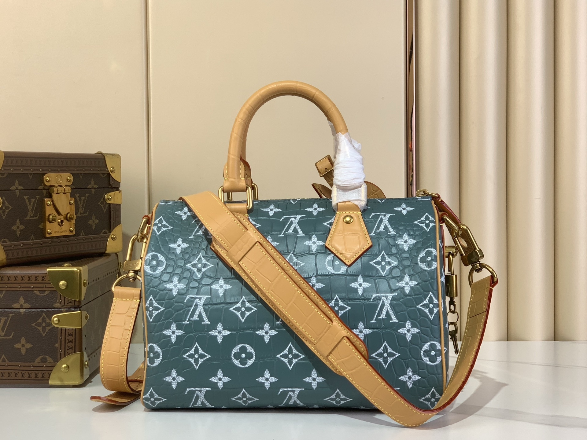 【SPEEDY BANDOULIÈRE25 手袋 】M24437 M13912 M24443绿色鳄鱼本款