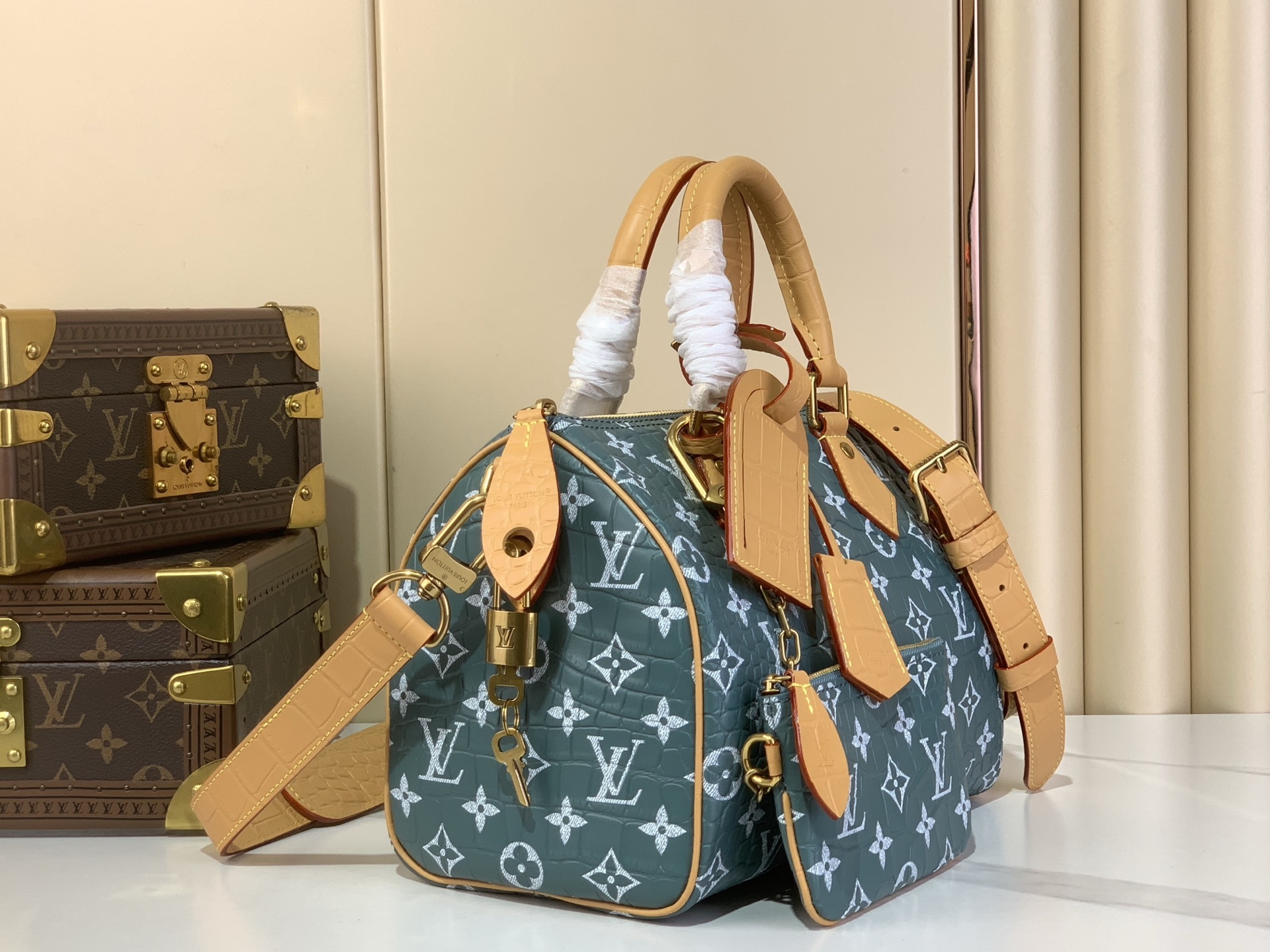 【SPEEDY BANDOULIÈRE25 手袋 】M24437 M13912 M24443绿色鳄鱼本款