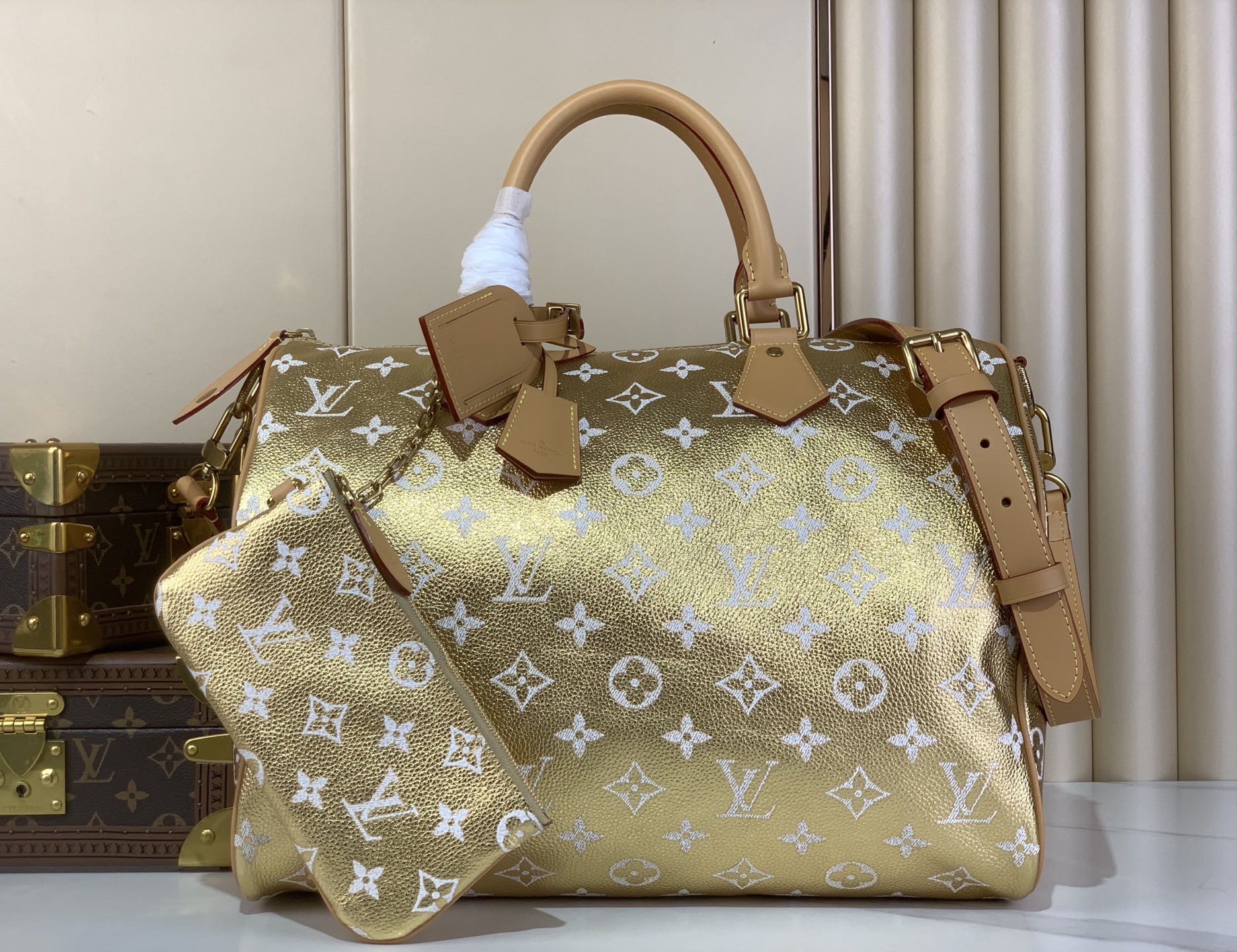 【SPEEDY BANDOULIÈRE40手袋】M24417绿色 M24418蓝色 M24419黄色 M