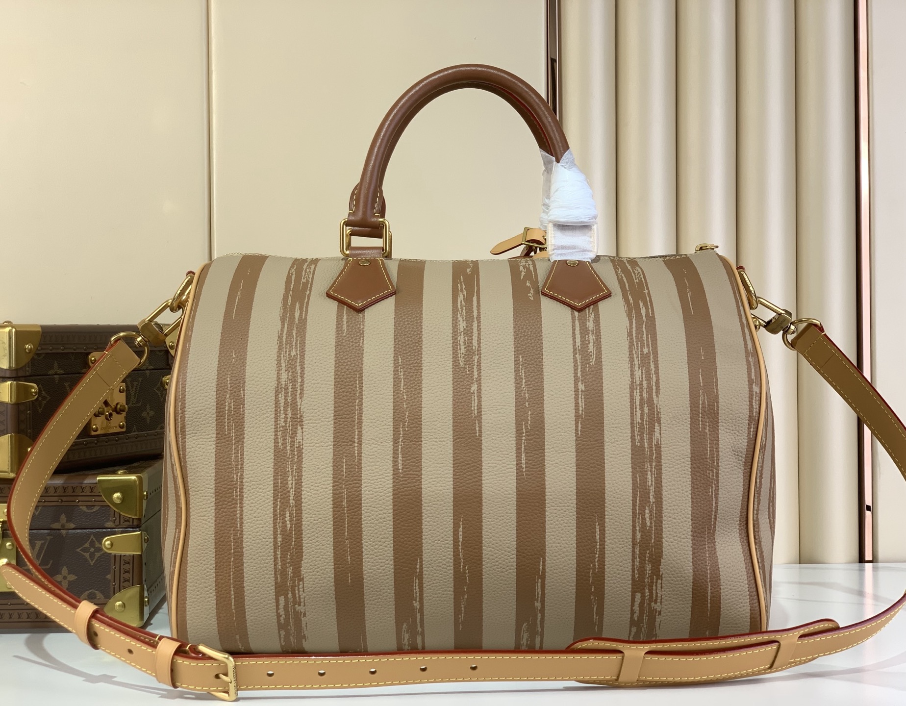 Louis Vuitton Speedy P9 Bandoulière 40 Striped Monogram Leather Satchel 4 i1755940317211 6348 0 2