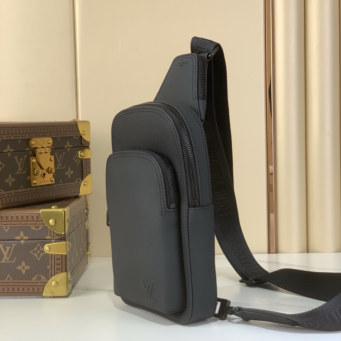 LV Style Black Leather Bag Lookbook Reference image 2