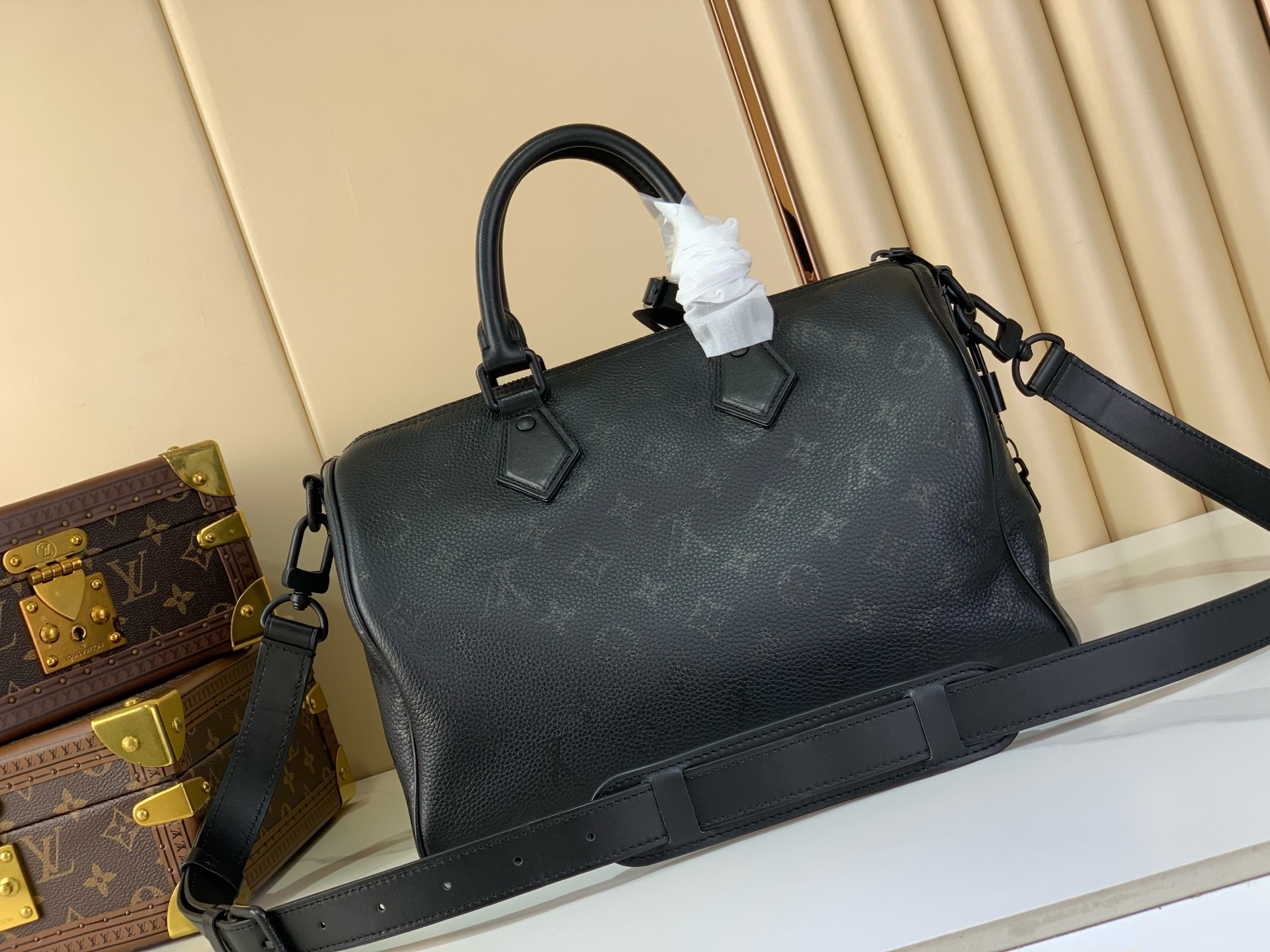 LV Style Black Leather Top Handle Bag style reference detail image 3 from source 759895