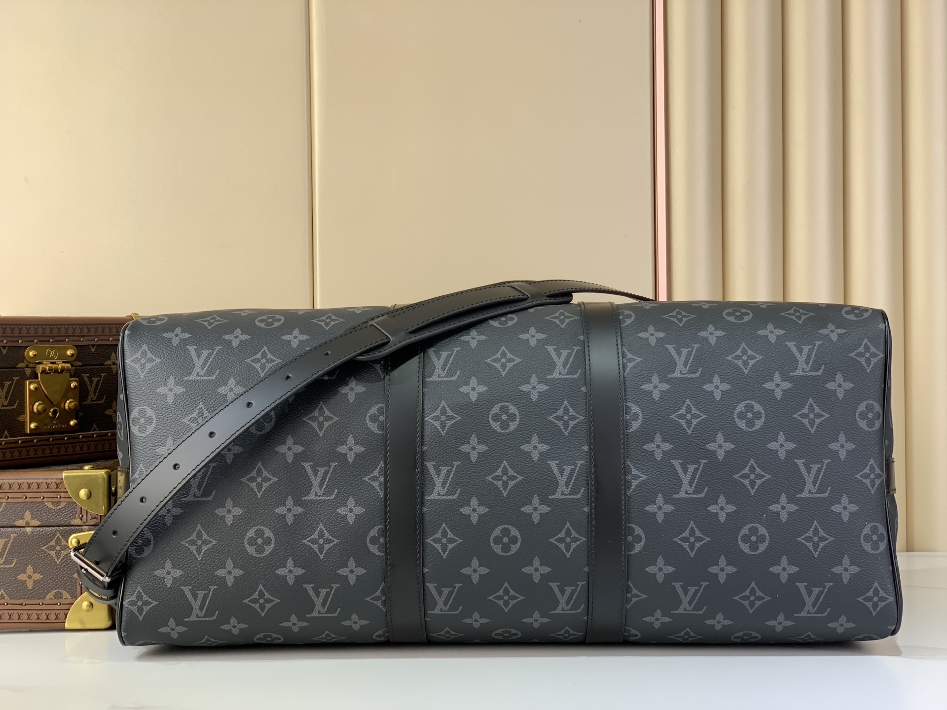 LV Style Beige Leather Travel Bag Bags Travel Bag detail image 4 from source 749932