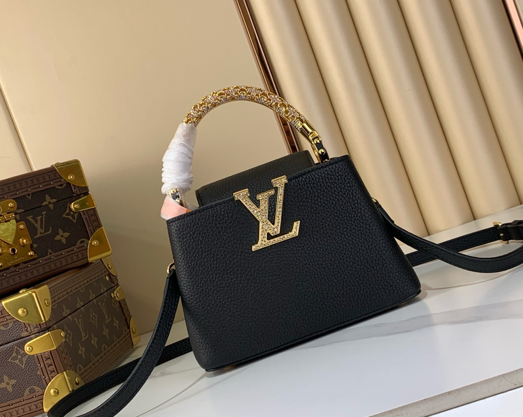 LV Style White Leather Top Handle Bag Lookbook Reference image 1