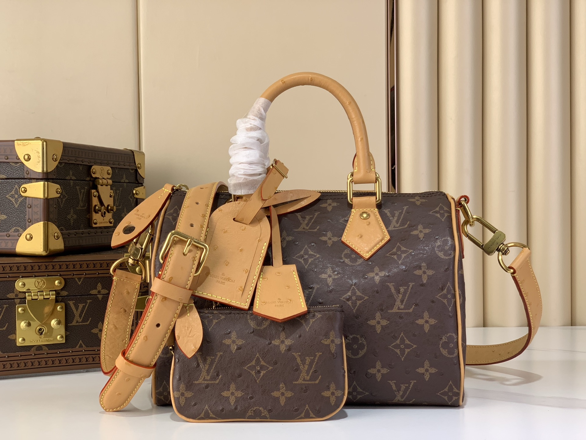 LV Style Brown Leather Top Handle Bag Lookbook Reference image 1