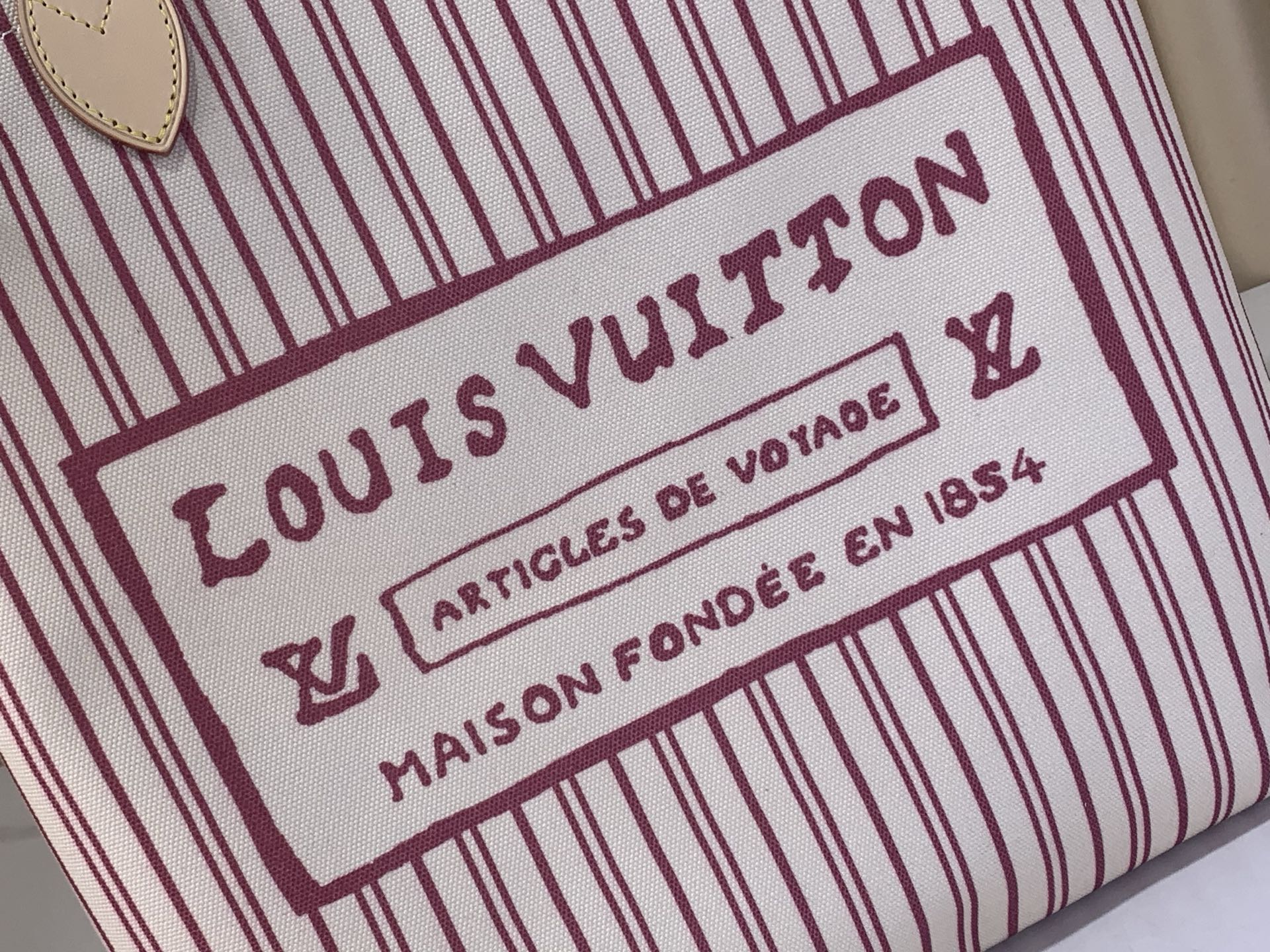 LV Style Beige Canvas Tote Bag Bags Tote Bag detail image 5 from source 749906