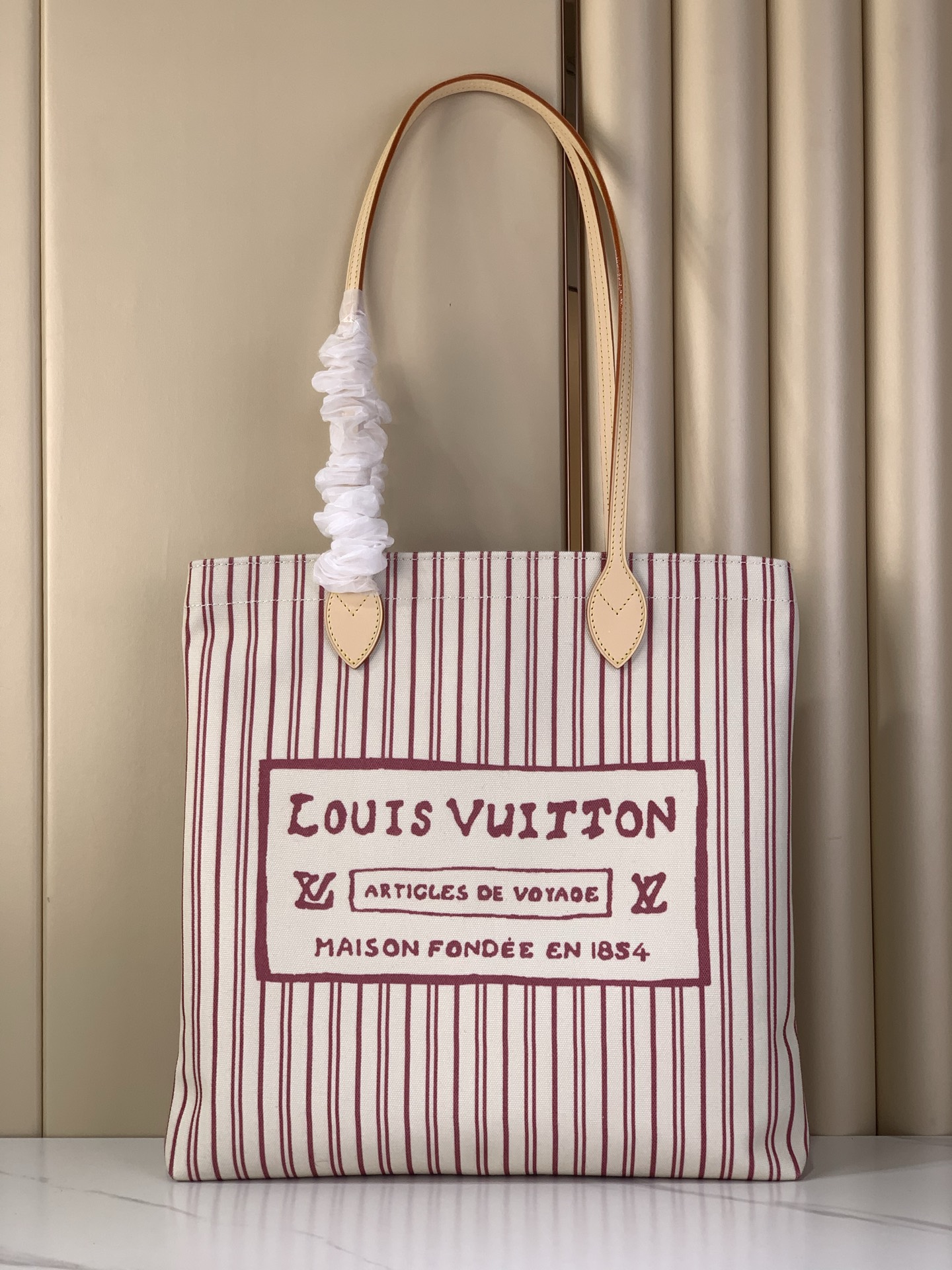 LV Style Beige Canvas Tote Bag Lookbook Reference image 1