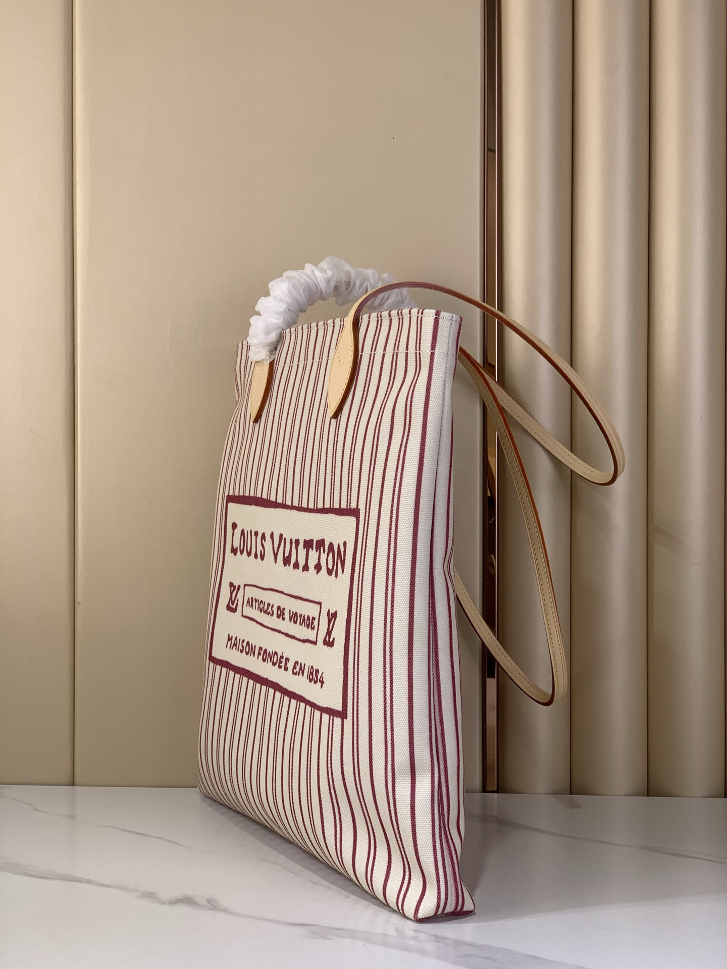 LV Style Beige Canvas Tote Bag Lookbook Reference image 2