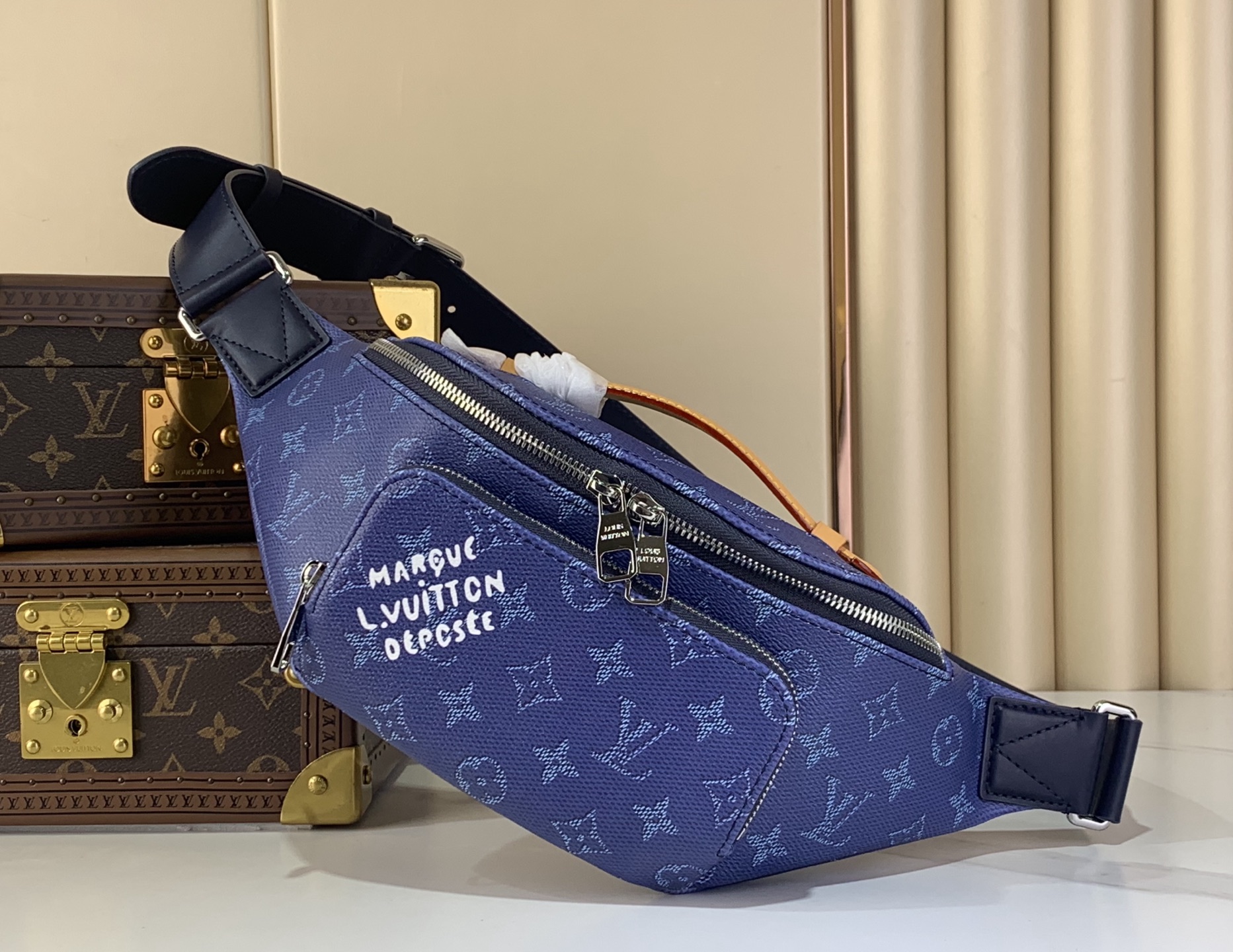 LV Style Beige Leather Crossbody Bag Lookbook Reference image 1