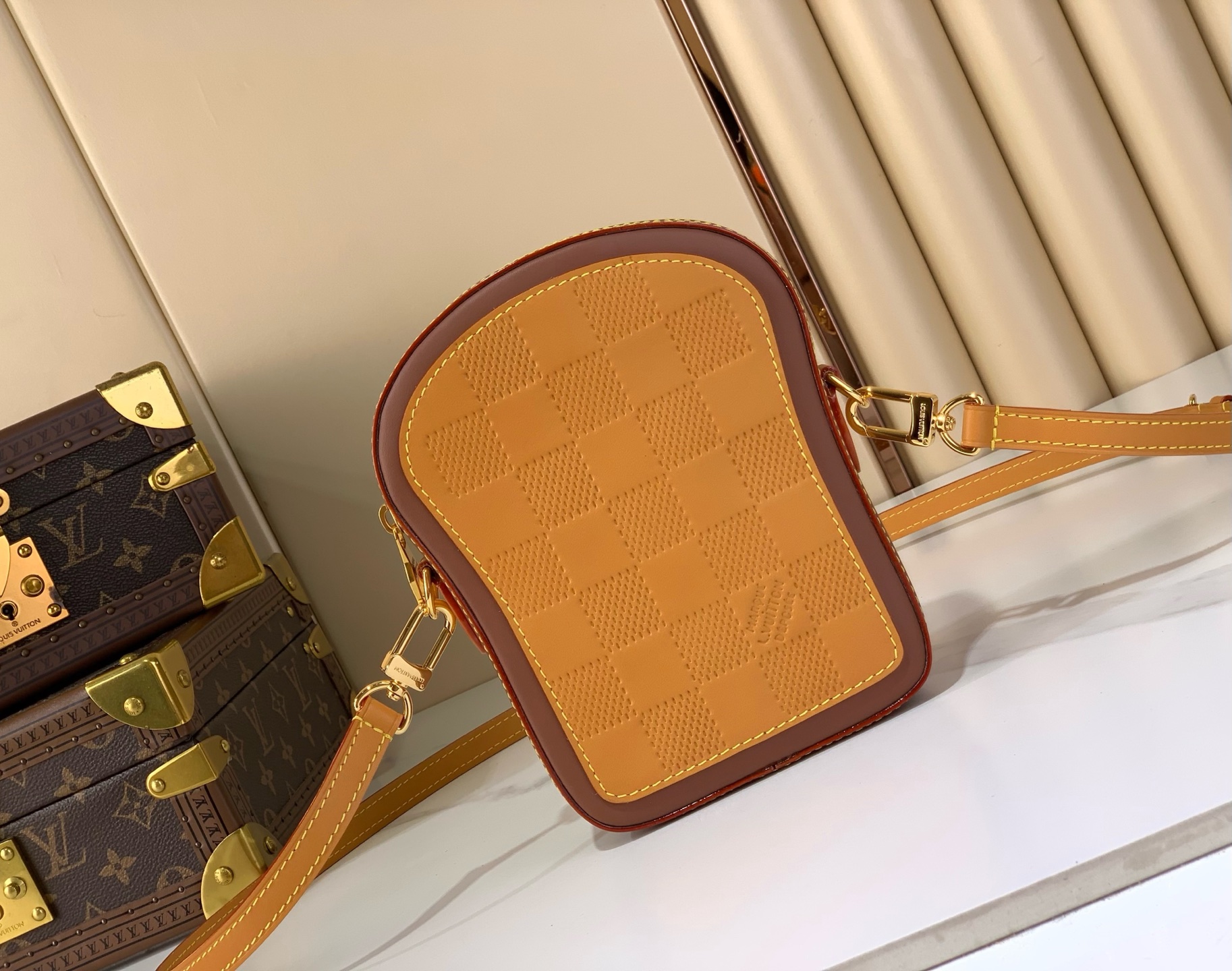 LV Style Brown Leather Top Handle Bag Lookbook Reference image 1