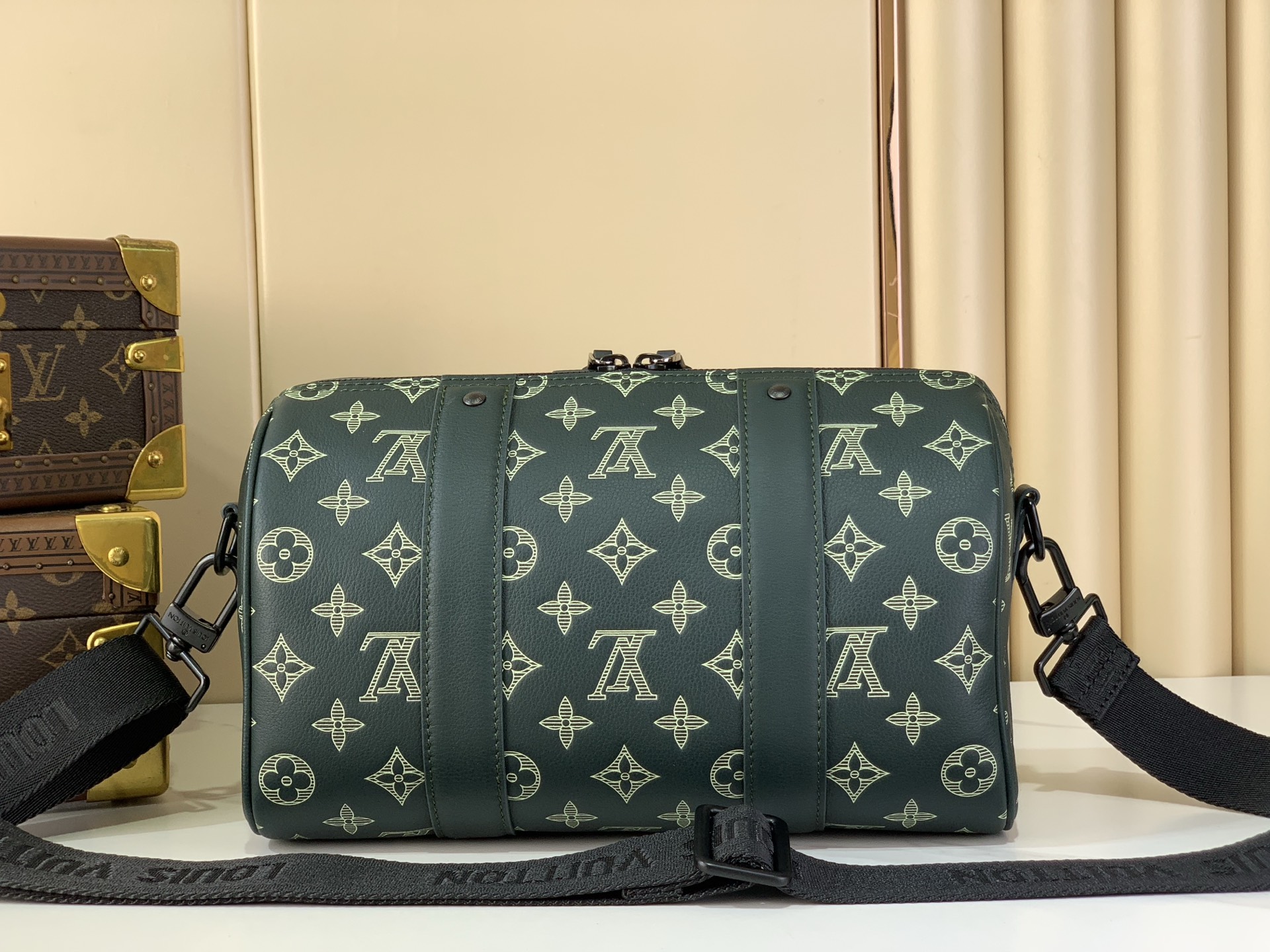 LV Style Green Leather Travel Bag Lookbook Reference image 1