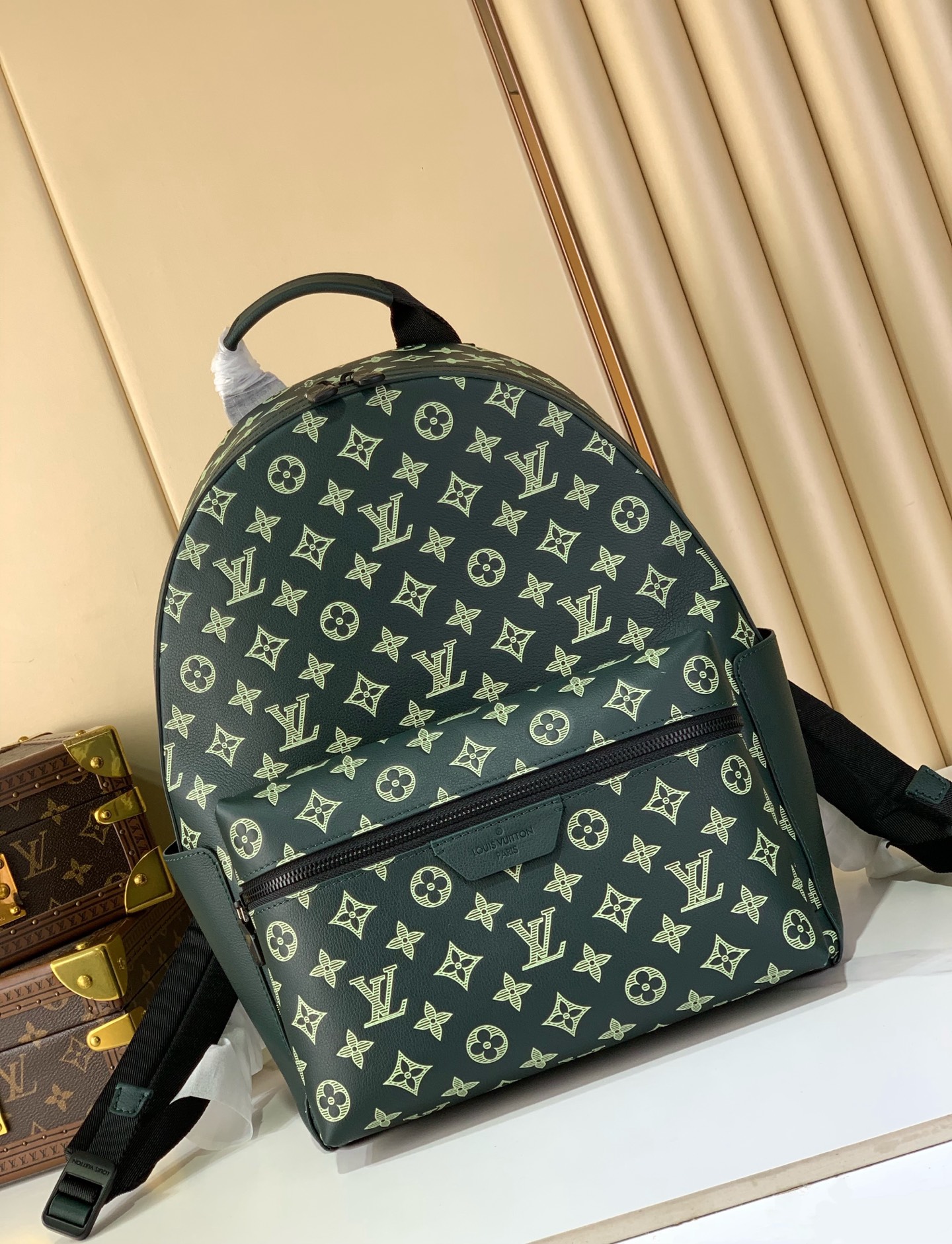 LV Style Beige Leather Backpack Lookbook Reference image 1
