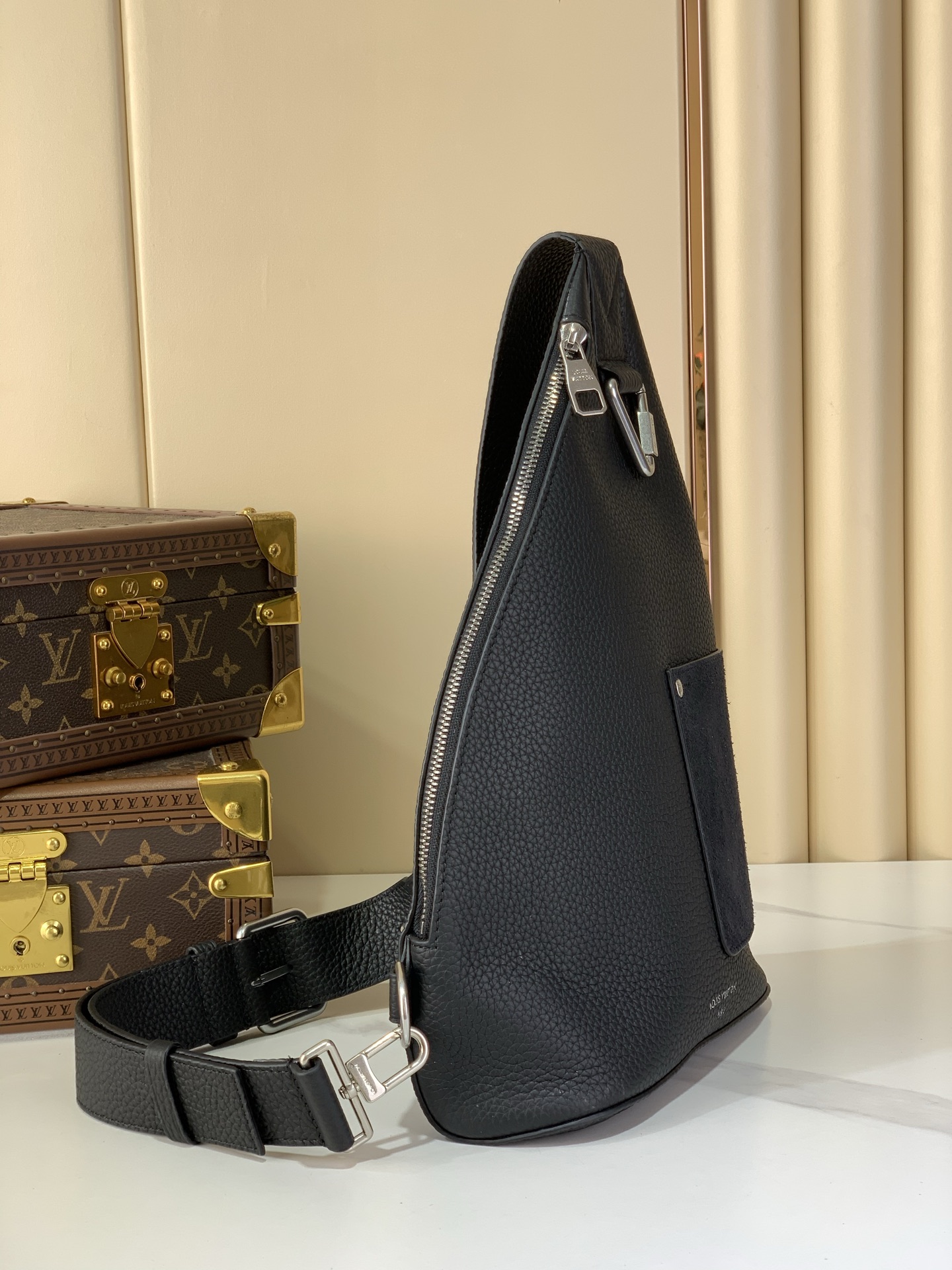 LV Style Black Leather Crossbody Bag Lookbook Reference image 2