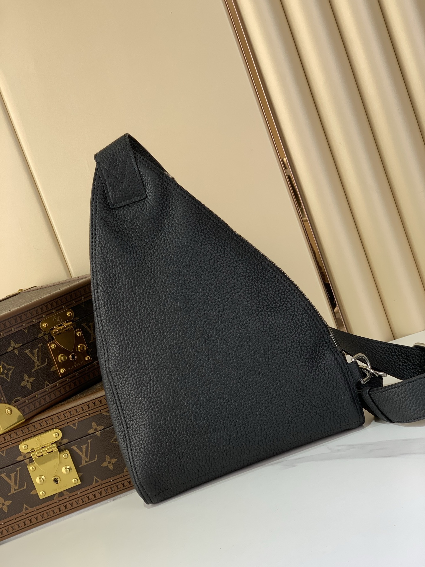 LV Style Black Leather Crossbody Bag Bags Crossbody Bag detail image 3 from source 759923