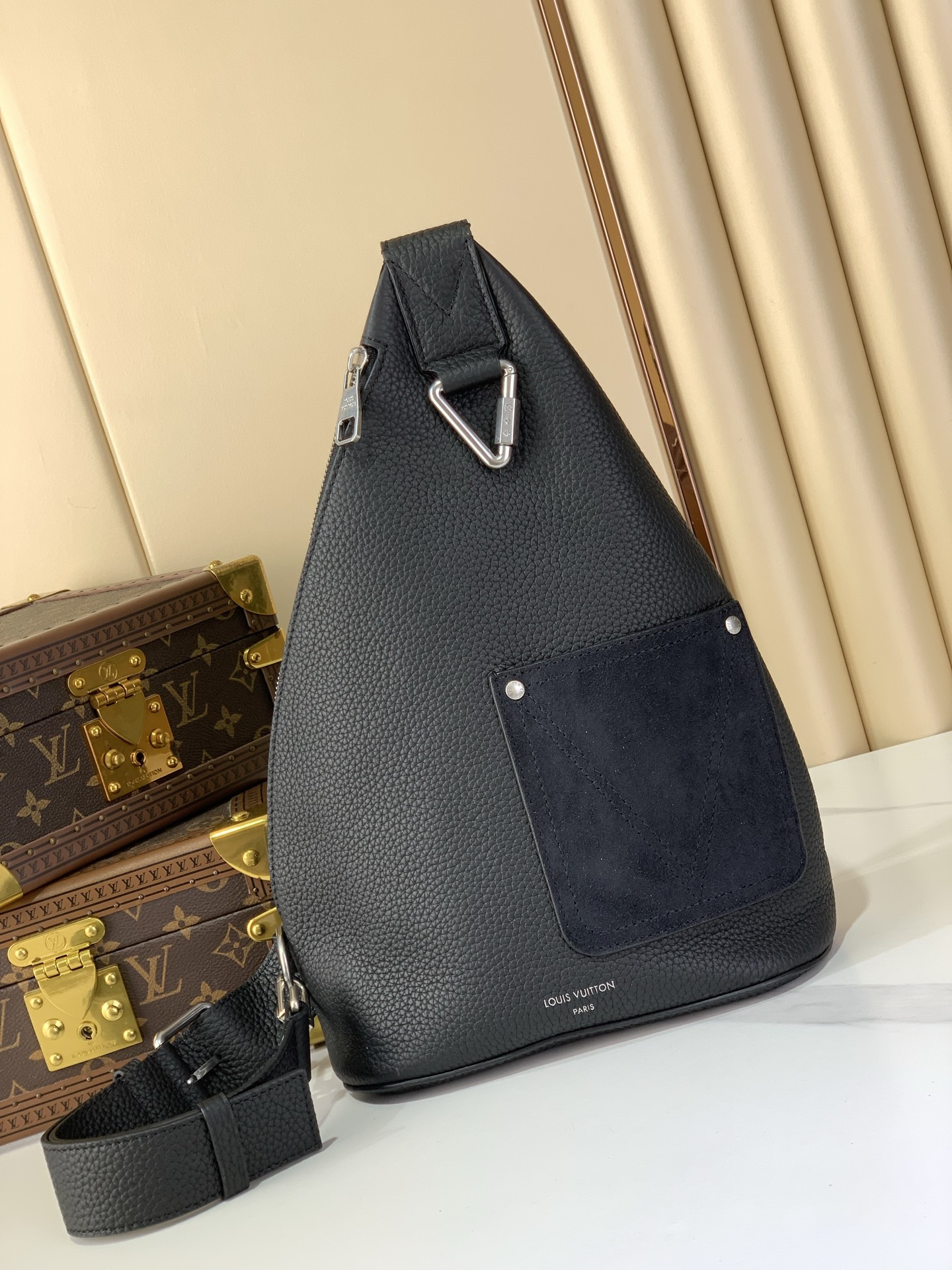 LV Style Black Leather Crossbody Bag Lookbook Reference image 1
