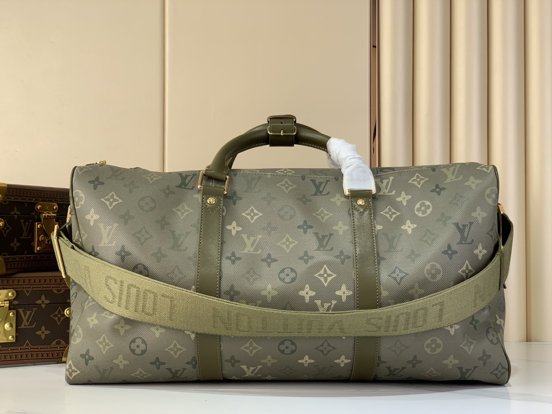 Дорожная сумка Louis Vuitton Keepall 50, Зеленый камуфляж