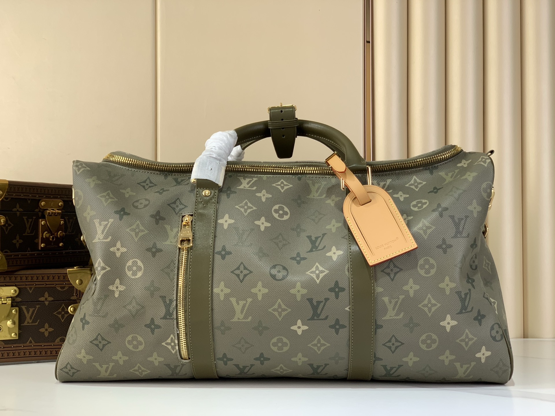 Дорожная сумка Louis Vuitton Keepall 50, Зеленый камуфляж